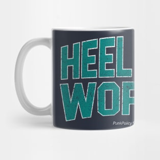 heel the world text print Mug